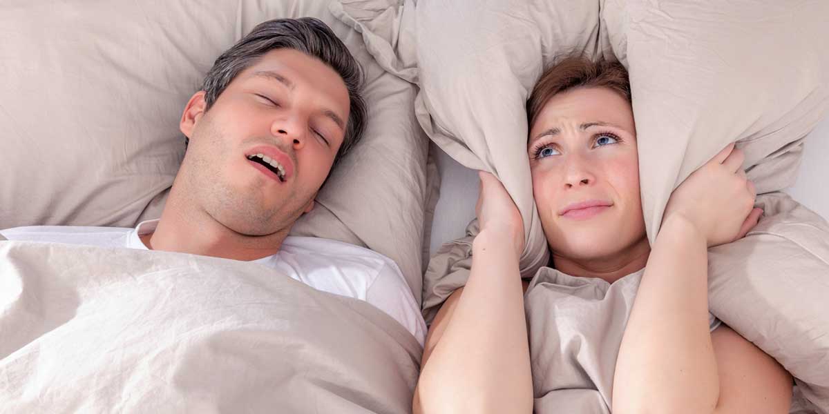 Snoring Man and Poor Girl on Bed